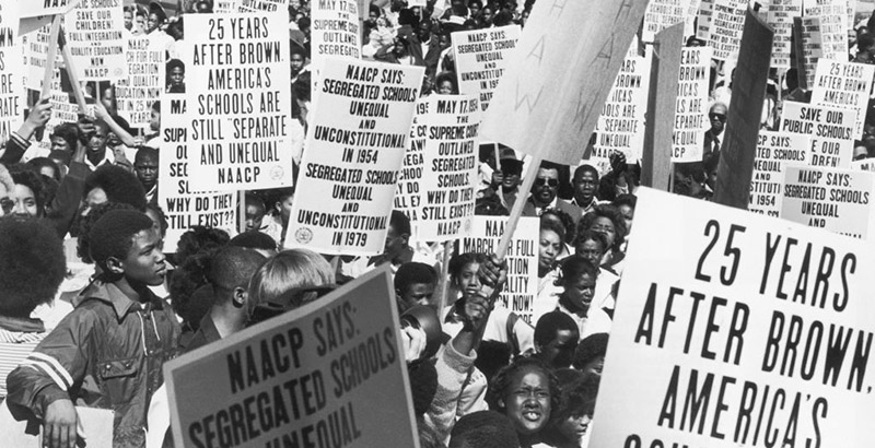 1979 Protest sponsored by NAACP regarding segregation and equality of schools.
