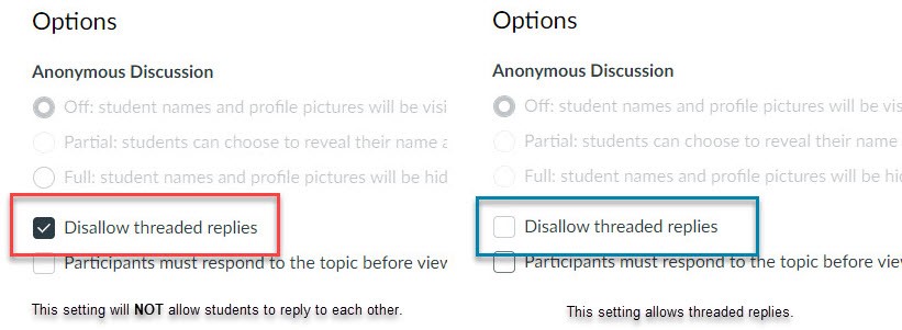 check your discussion settings dashboard