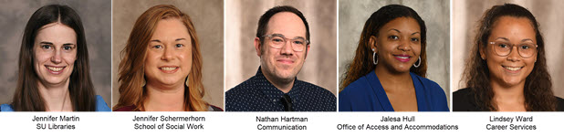 Profile pictures of Jennifer Martin, Jennifer Schermerhorn, Nathan Hartman, Jalesa Hull, and Lindsey Ward