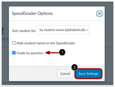 Grade by question option in SpeedGrader