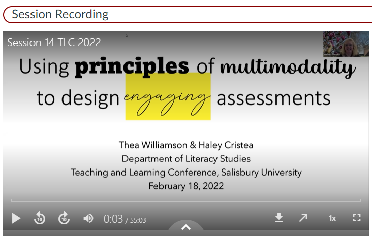 TLC 2022 session recording example