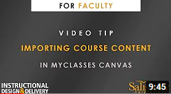 Video Tip: Importing Course Content