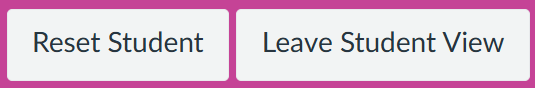 A Reset Student button and a Leave Student View button side by side