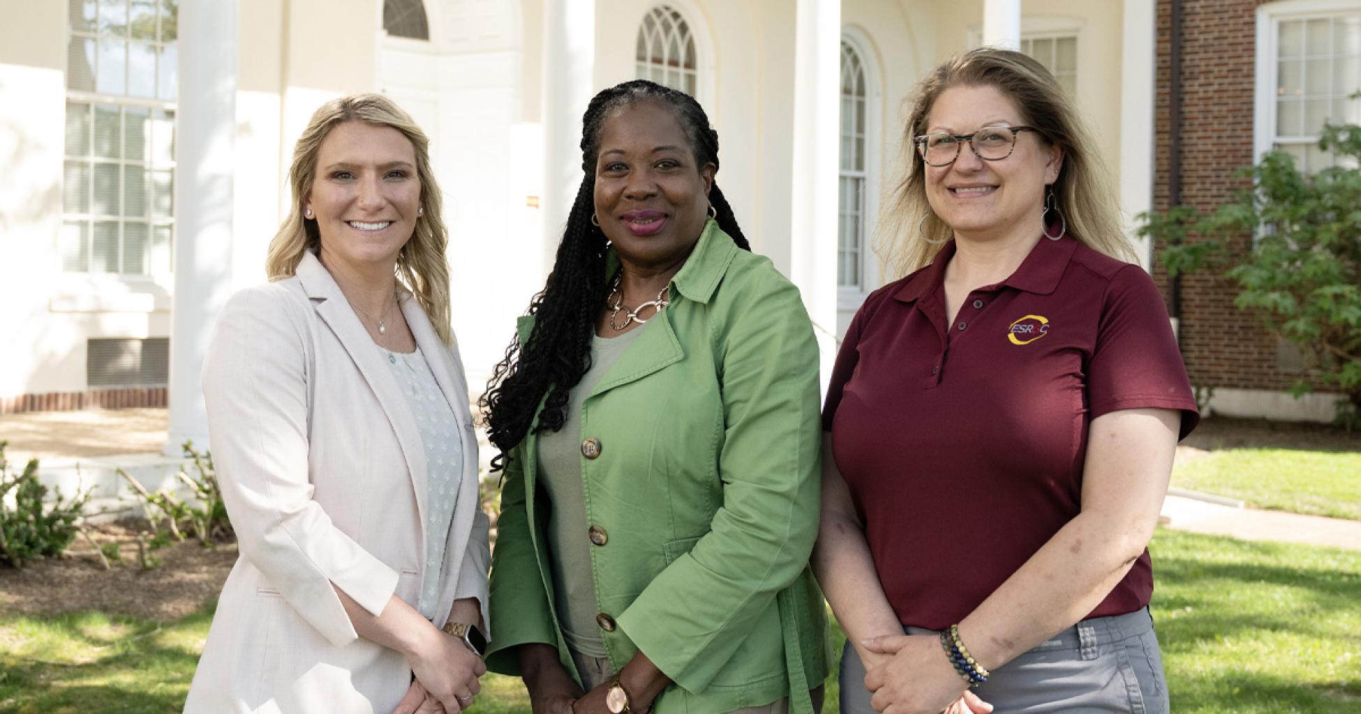 From left: Jessica Iacona, Dr. Deirdra Johnson and Lauren McDermott.